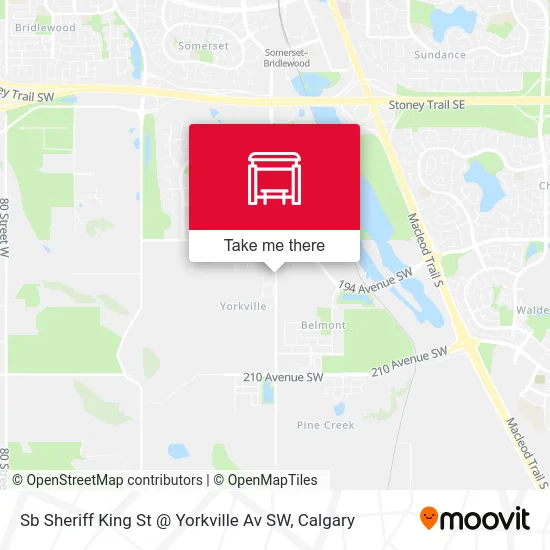 Sb Sheriff King St @ Yorkville Av SW map