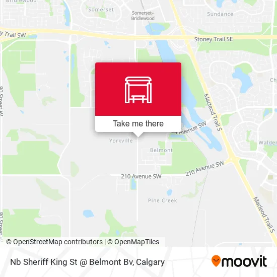 Nb Sheriff King St @ Belmont Bv map