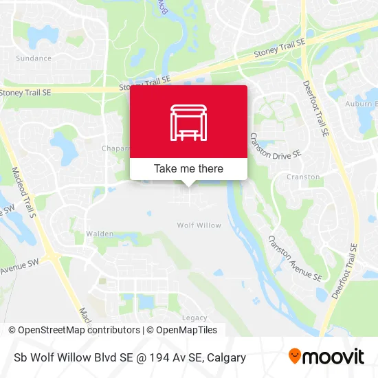 Sb Wolf Willow  Blvd SE @ 194 Av SE map