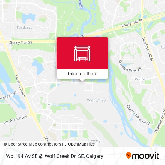 Wb 194 Av SE @ Wolf Creek Dr. SE map