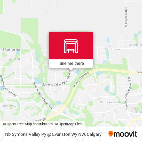 Nb Symons Valley Py @ Evanston Wy NW map
