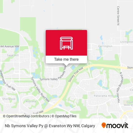 Nb Symons Valley Py @ Evanston Wy NW map