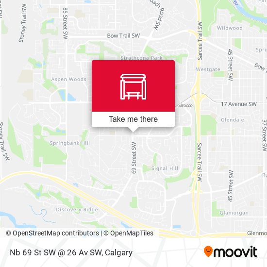 Nb 69 St SW @ 26 Av SW map