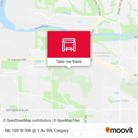 Nb 109 St SW @ 1 Av SW map