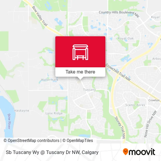 Sb Tuscany Wy @ Tuscany Dr NW map