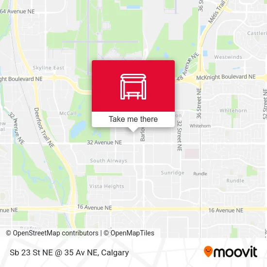 Sb 23 St NE @ 35 Av NE map