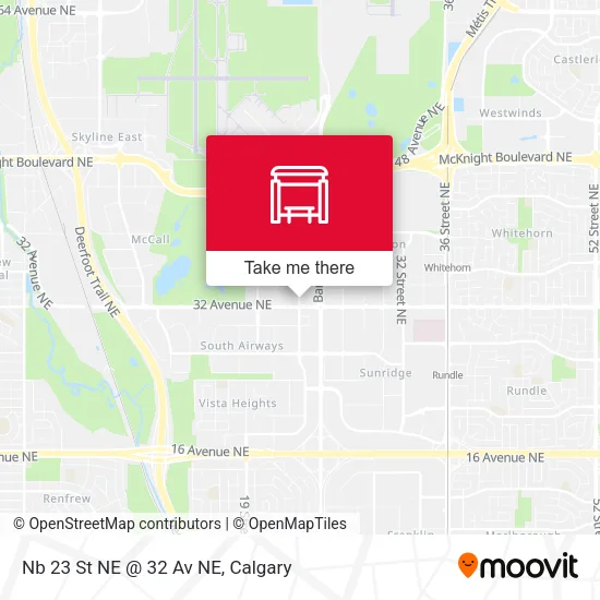 Nb 23 St NE @ 32 Av NE map