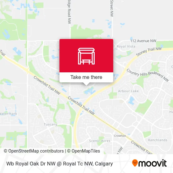 Wb Royal Oak Dr NW @ Royal Tc NW map