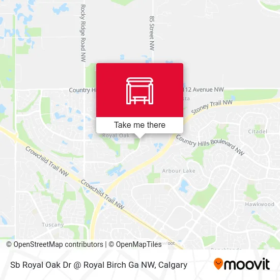 Sb Royal Oak Dr @ Royal Birch Ga NW map