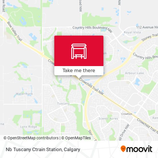 Nb Tuscany Ctrain Station map