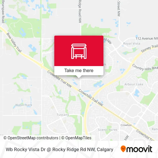 Wb Rocky Vista Dr @ Rocky Ridge Rd NW map