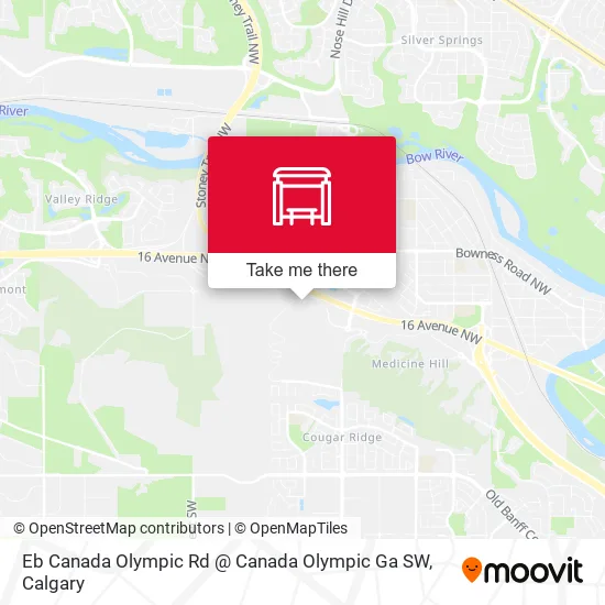 Eb Canada Olympic Rd @ Canada Olympic Ga SW map