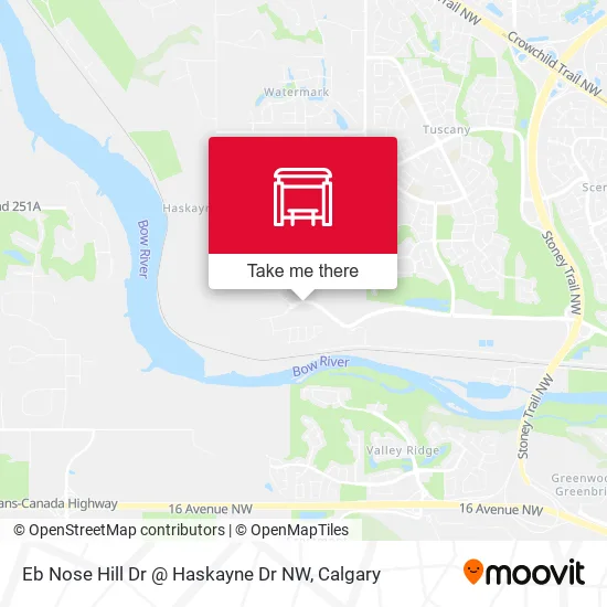 Eb Nose Hill Dr @ Haskayne Dr NW map