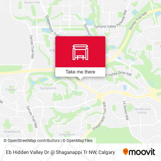 Eb Hidden Valley Dr @ Shaganappi Tr NW map