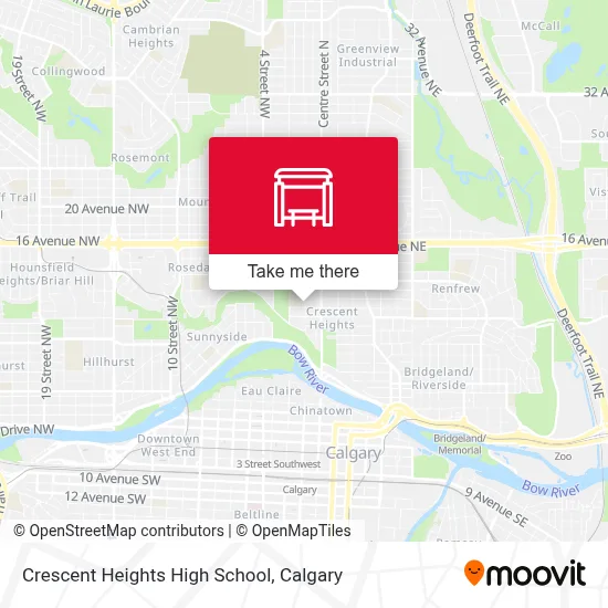 Crescent Heights High School map