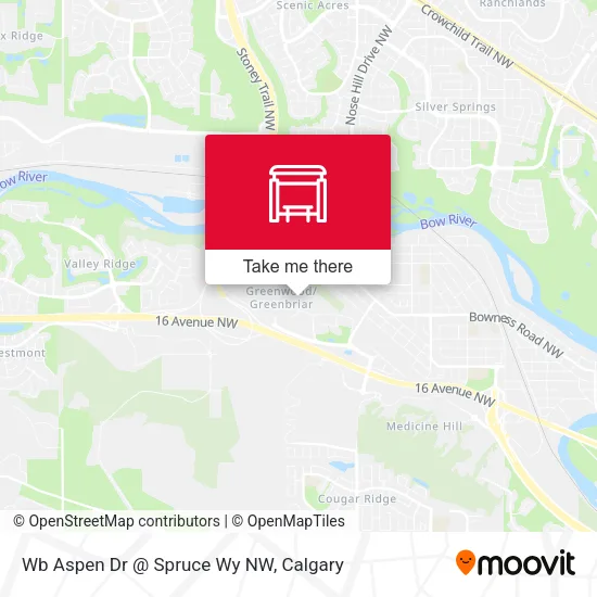 Wb Aspen Dr @ Spruce Wy NW map