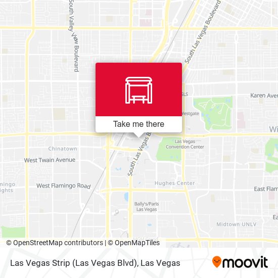 Mapa de Las Vegas Strip (Las Vegas Blvd)