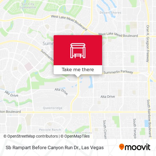 Sb Rampart Before Canyon Run Dr. map