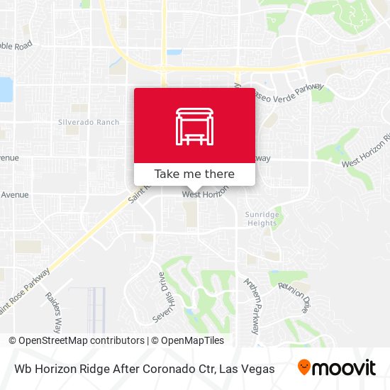 Mapa de Wb Horizon Ridge After Coronado Ctr