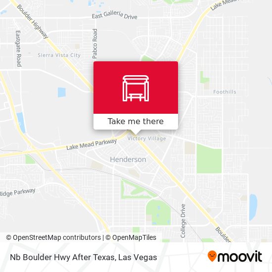 Nb Boulder Hwy After Texas map