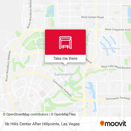 Mapa de Sb Hills Center After Hillpointe