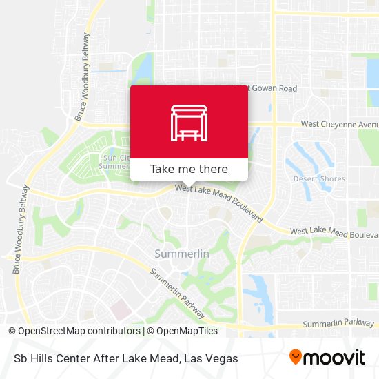 Mapa de Sb Hills Center After Lake Mead