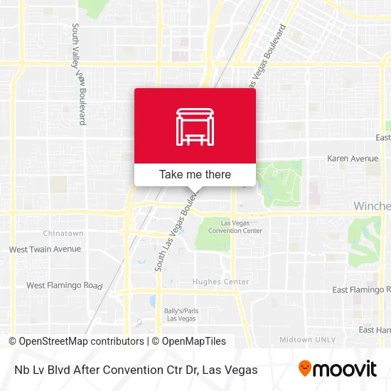 Mapa de Nb Lv Blvd After Convention Ctr Dr