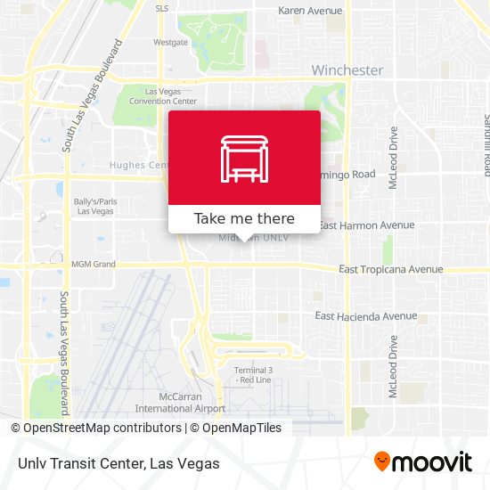 Unlv Transit Center map