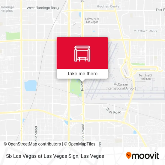 Mapa de Sb Las Vegas at Las Vegas Sign