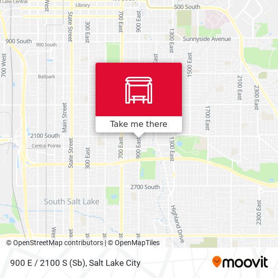 900 E / 2100 S (Sb) map