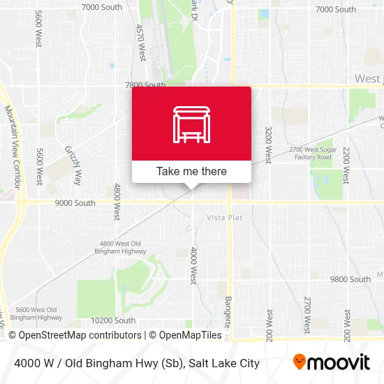 4000 W / Old Bingham Hwy (Sb) map