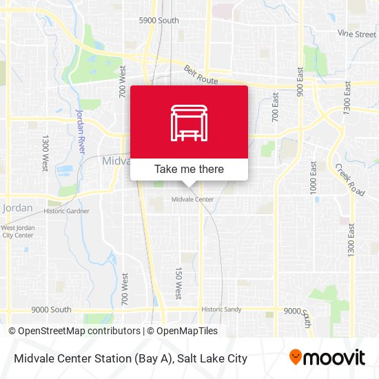 Mapa de Midvale Center Station (Bay A)