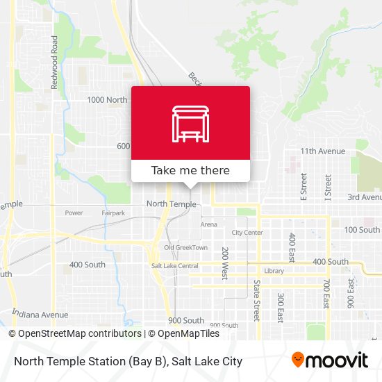 North Temple Station (Bay B) map