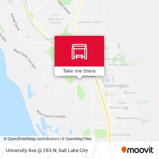 University Ave @ 283 N map
