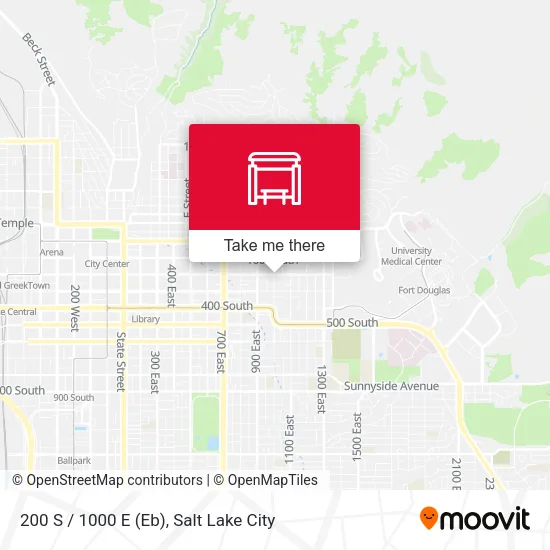 200 S / 1000 E (Eb) map