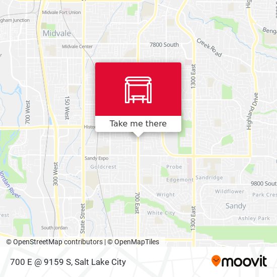 700 E @ 9159 S map