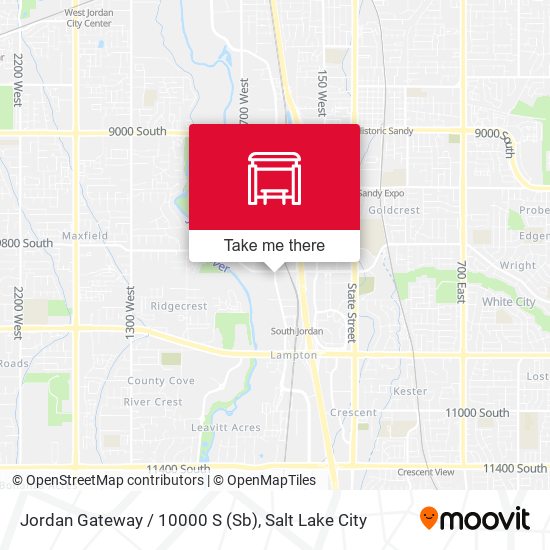Jordan Gateway / 10000 S (Sb) map