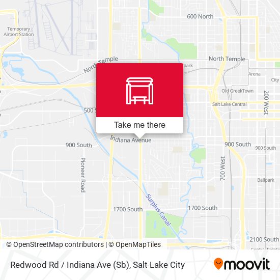 Redwood Rd / Indiana Ave (Sb) map