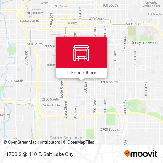 1700 S @ 410 E map
