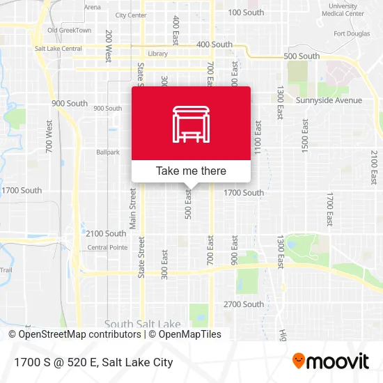 1700 S @ 520 E map