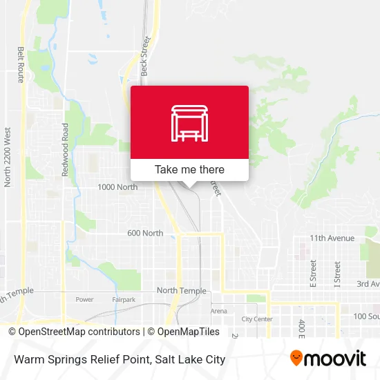 Mapa de Warm Springs Relief Point
