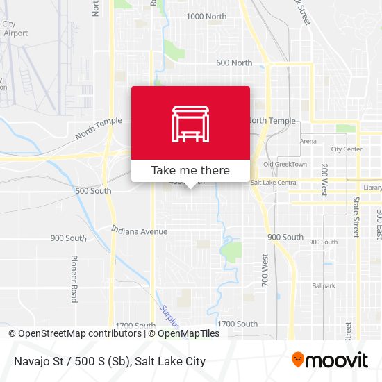 Navajo St / 500 S (Sb) map
