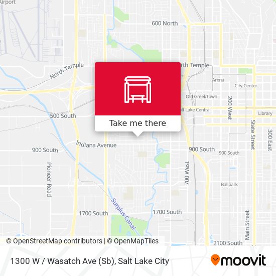 Mapa de 1300 W / Wasatch Ave (Sb)