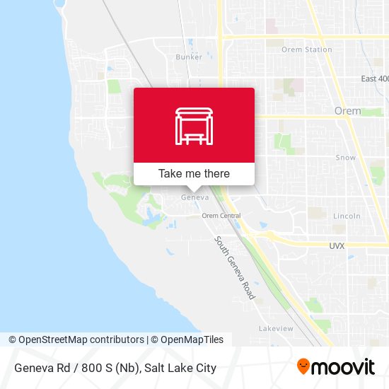 Geneva Rd / 800 S (Nb) map