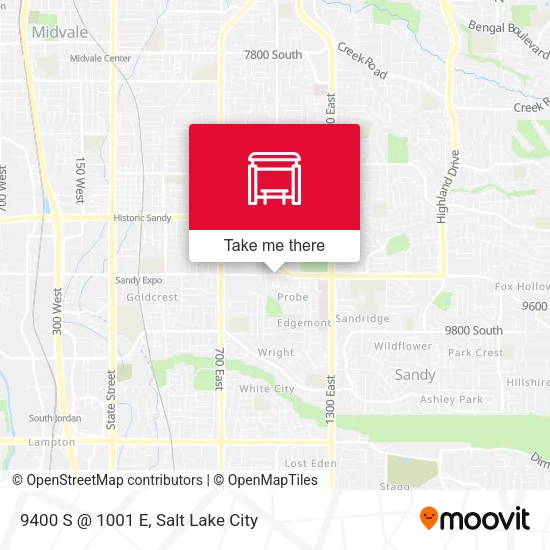 9400 S @ 1001 E map