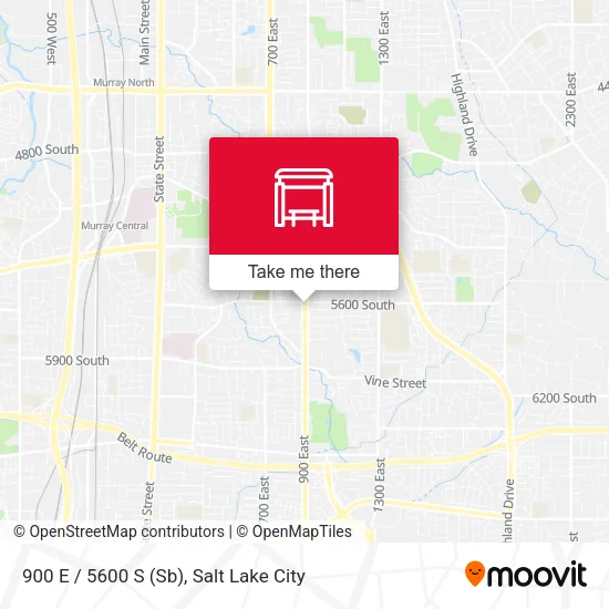 900 E / 5600 S (Sb) map