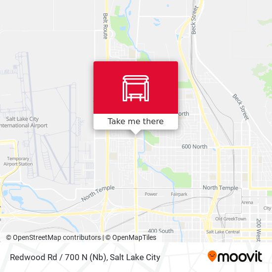 Redwood Rd / 700 N (Nb) map