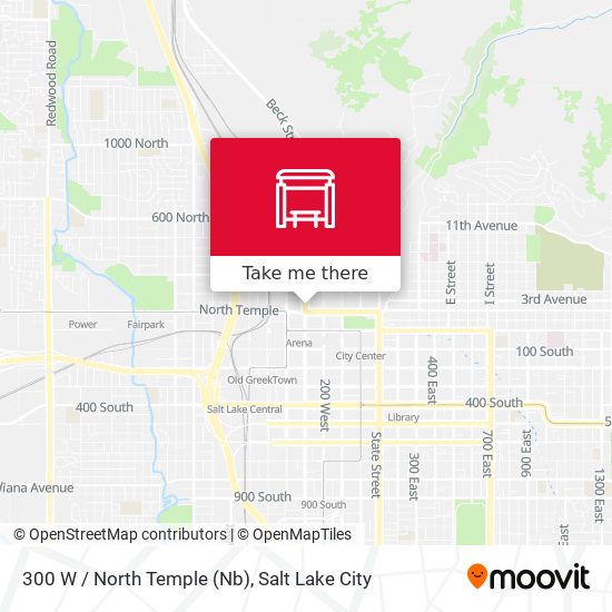 300 W / North Temple (Nb) map