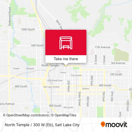 North Temple / 300 W (Eb) map