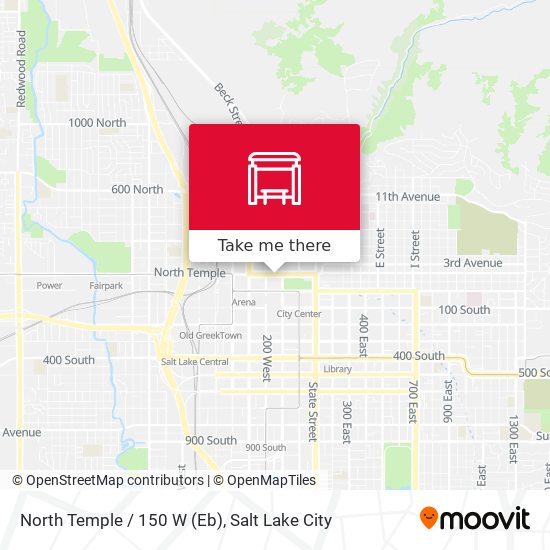 North Temple / 150 W (Eb) map
